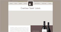 Desktop Screenshot of chateau-saintlouis.com