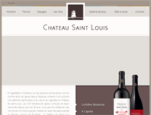 Tablet Screenshot of chateau-saintlouis.com